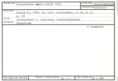 Karteikarte zum Syntyp von Polymorphina ampla Karrer, 1870